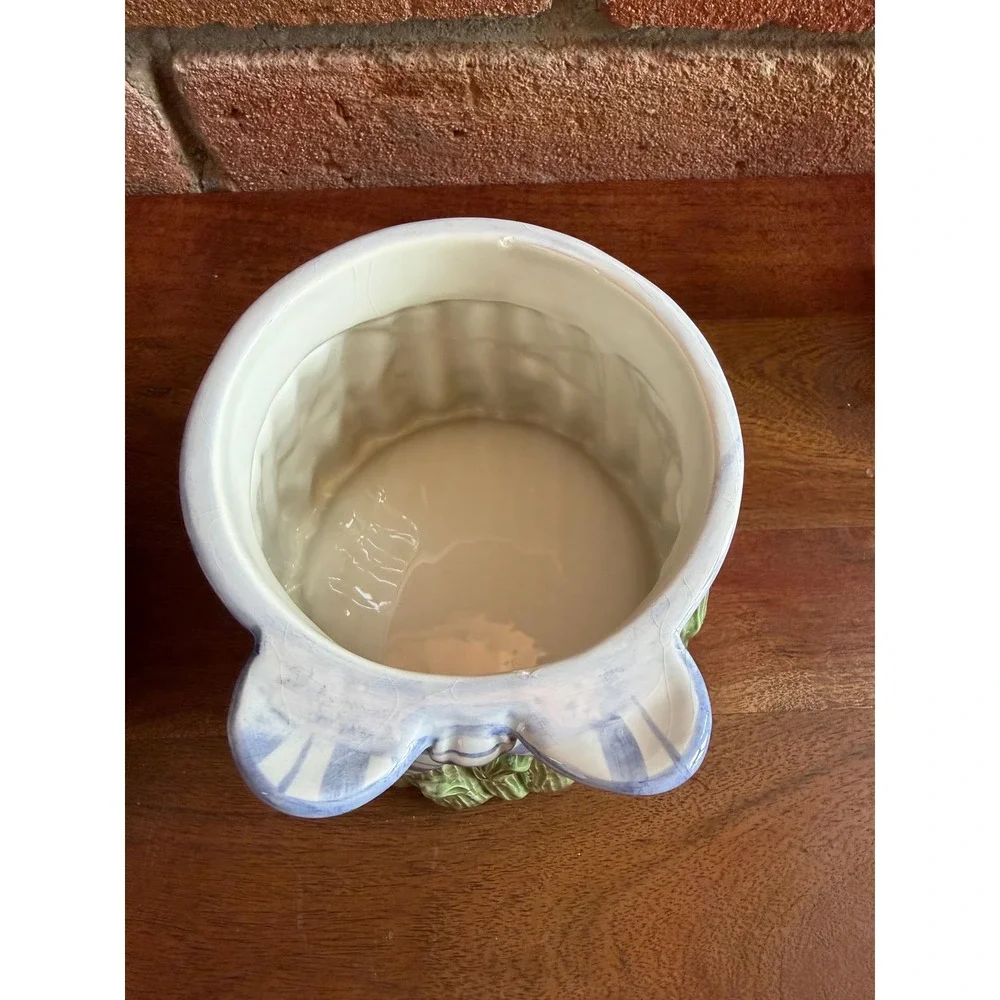 Vintage Fitz & Floyd Ceramic Broccoli Carrot Canister Cookie Jar